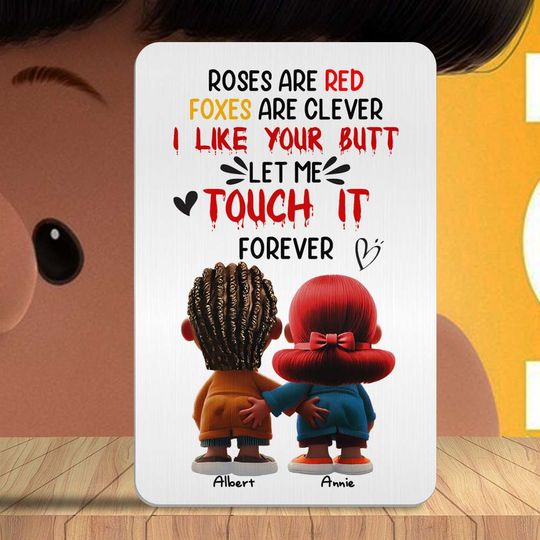 Personalized Gifts For Couple Cartoon Characters Aluminum Wallet Card
