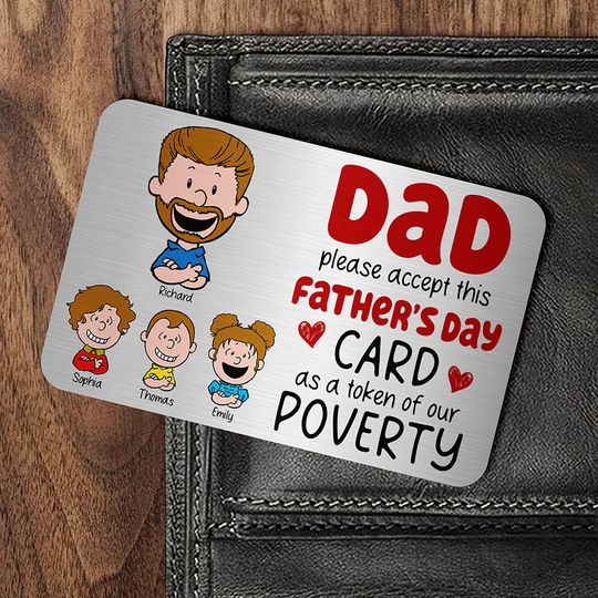Discover Personalized Gifts For Dad Aluminum Wallet Card