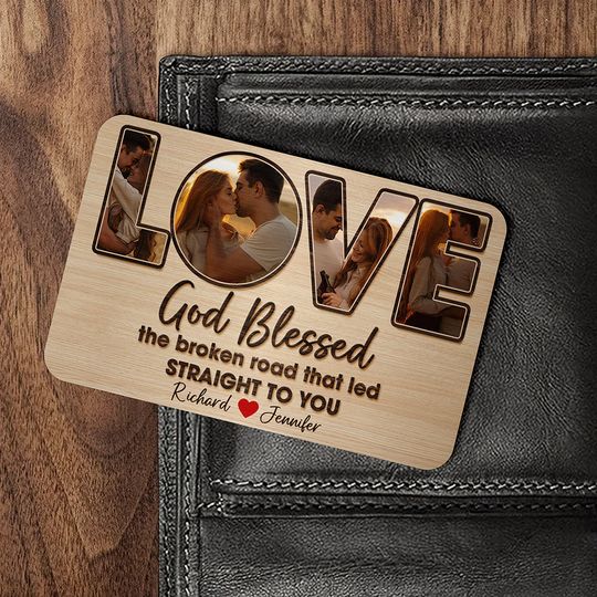 Discover Custom Photo Gifts For Couple Aluminum Wallet Card