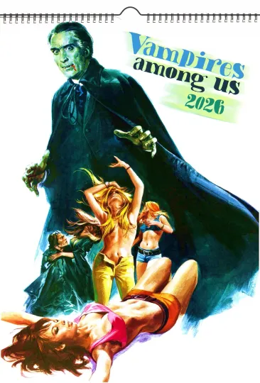 Discover 2026 Vertical Wall Calendar Vampire Horror Vintage Movie Poster