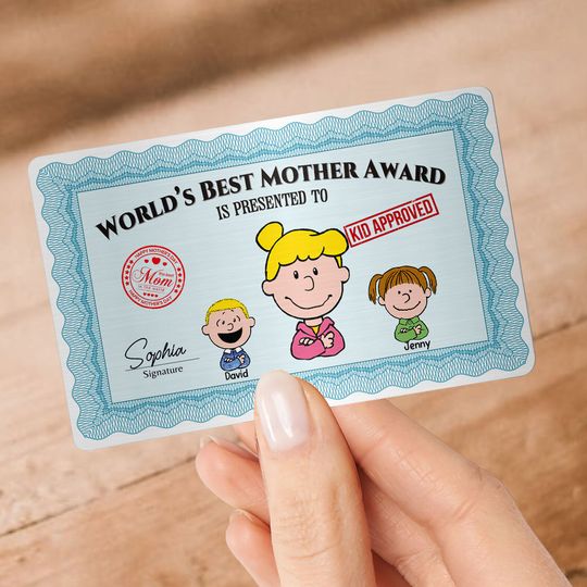 Personalized Gifts For Mom Aluminum Wallet Card 03katn140124hh World's Best