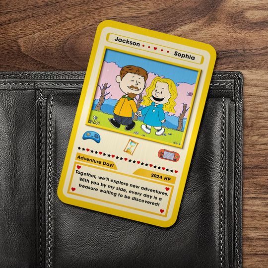 Discover Couple Aluminum Wallet Card - Personalized Gifts For New Adventures