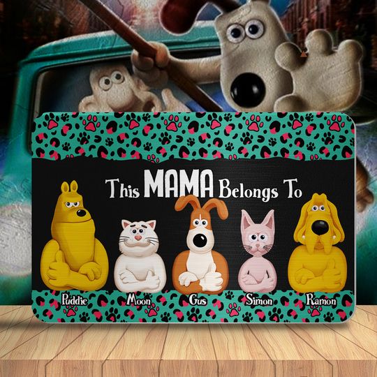 Discover Personalized Gifts For Mom Aluminum Wallet Card Mom With Furry Babies