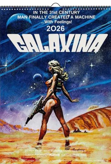 Discover 2026 Vertical Wall Calendar Sci-Fi Space Battles Vintage Movie Posters