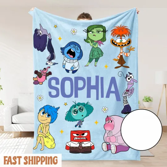 Discover Disney Personalized Inside Out Fleece Blanket