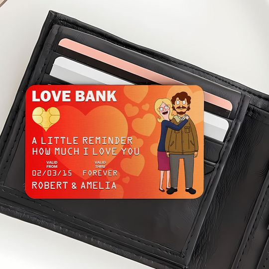 Personalized Gifts For Couple Wallet Card, Unlimited Love Bank