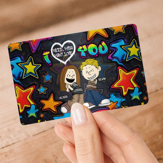 Personalized Gifts For Couple Wallet Card I Love You