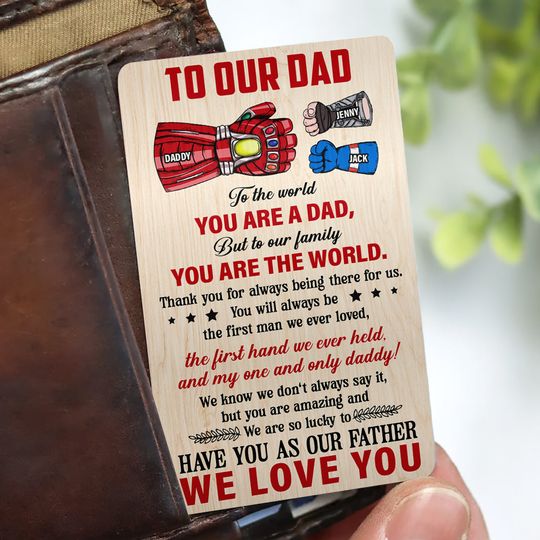 Personalized Gifts For Dad/Mom Wallet Card