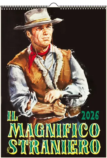 Discover 2026 Vertical Wall Calendar Spaghetti Wild West Vintage Cowboy Movie Poster