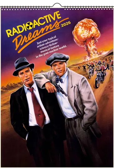 Discover 2026 Wall Calendar, Vintage Postapocalypse Action Movie Posters, Vertical Wall Calendar