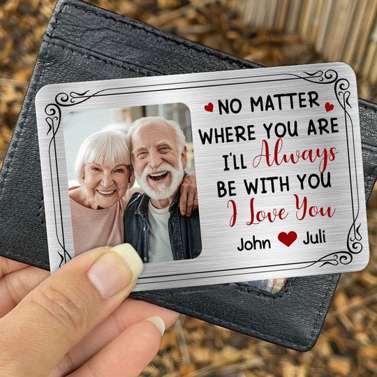 Discover No Matter Where You Are - Personalized Aluminum Photo Wallet Card