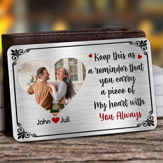 Discover Keep This As A Reminder - Personalized Aluminum Photo Wallet Card