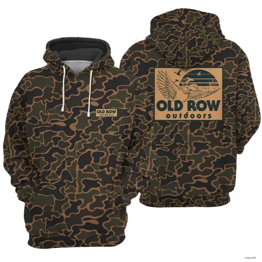 Discover Fan Made OOld Row Outdoors Duck Camo 3D Printed Hoodie - Duck Hunter Men Gift