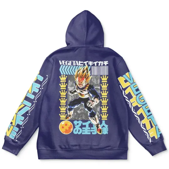 Dragon Ball Streetwear Hoodie – Vegeta V2 for Ultimate Style