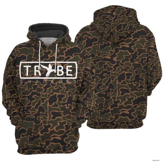Discover Fan Made Tribe Original Duck Camo Hoodie All Over Print Polyester Sweater Gift