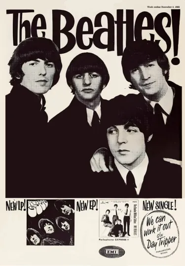 The Beatles Poster, Vintage Rock Band Poster (Unframed) Home Art Decor