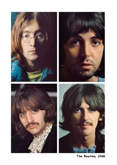 The Beatles Poster, Vintage Rock Band Poster, Poster Wall Art Print