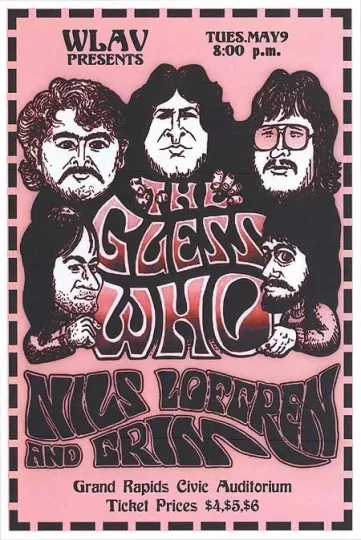 Discover Music Concert Tour Rock Band Poster 12x8in Metal Sign Guess Who