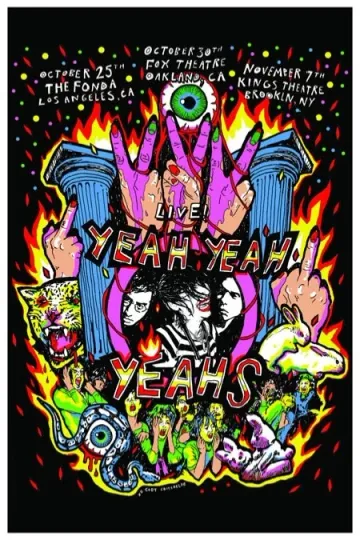 Discover Music Concert Tour Rock Band Poster Metal Sign yeah yeah yes