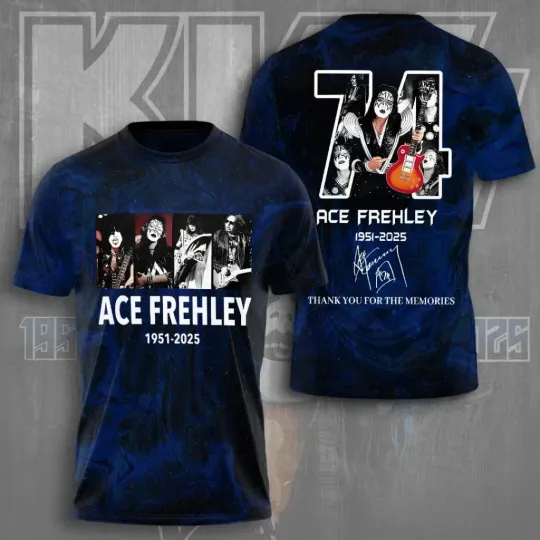 Discover KISS x AceFrehley 3D T-shirt All Size Unisex