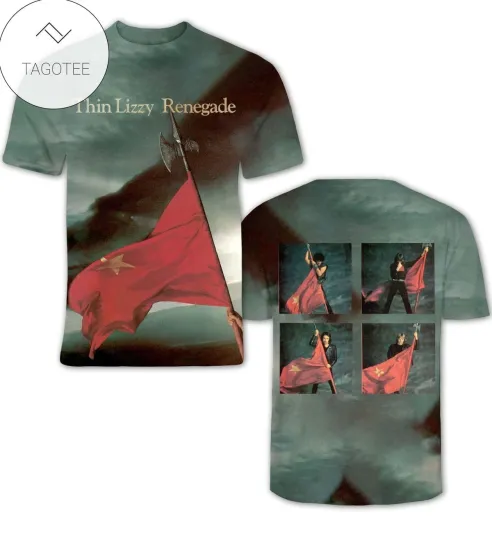 Discover Thin Lizzy Renegade Album Cover 3D T-Shirt