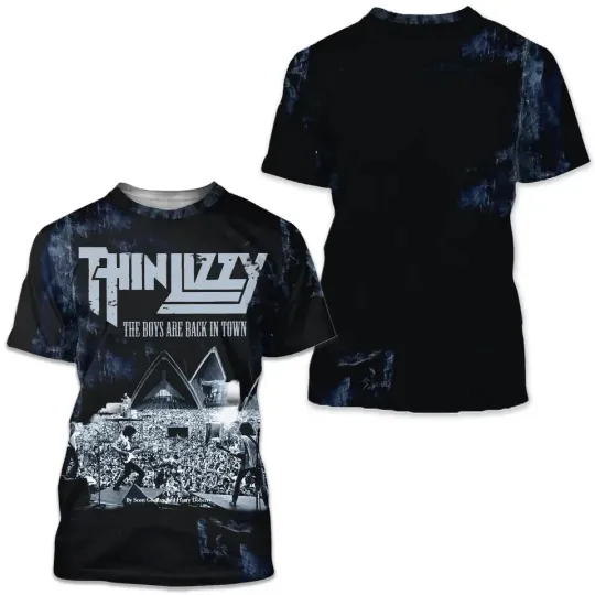 Discover Thin Lizzy 3D T Shirt Full size Unisex