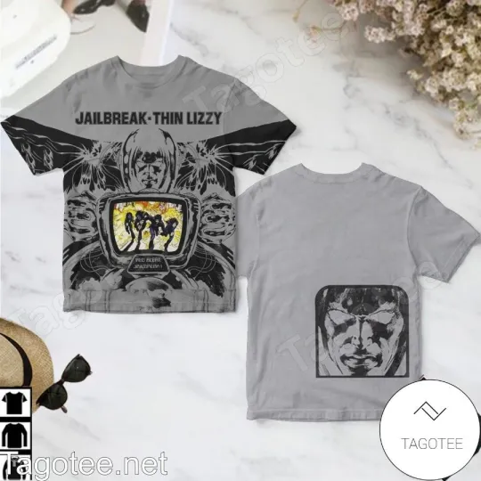 Jailbreak Album Cover By Thin Lizzy Grey 3D T-Shirt