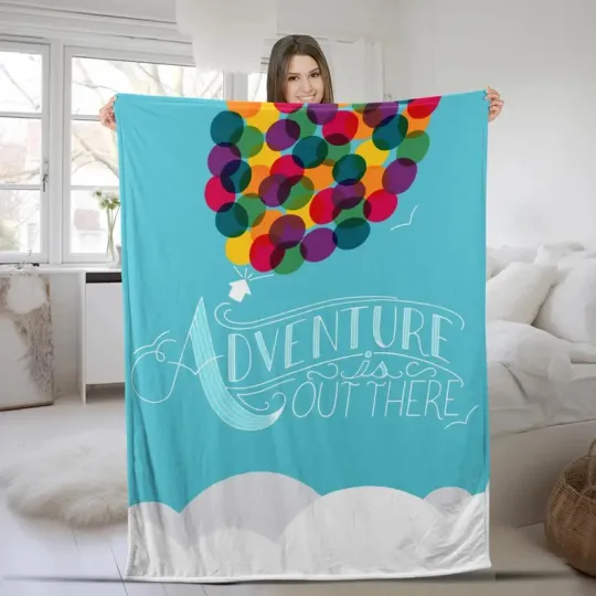 Discover Disney Up Movie Adventure Is Out There Balloon House Customize Fleece Blanket