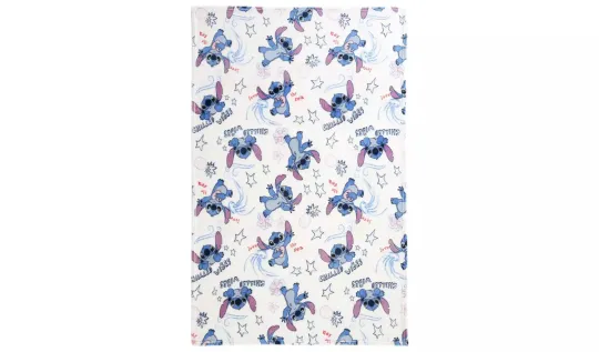 Discover Disney Stitch Fleece Blanket - Blue & Pink Disneyland Fleece Blanket