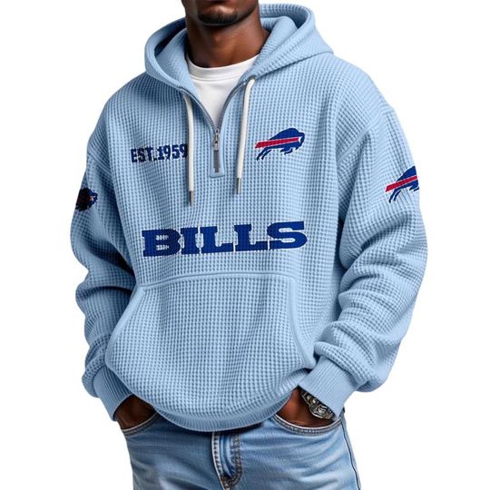 Bills EST 1959 Waffle Quarter Zip Hoodie