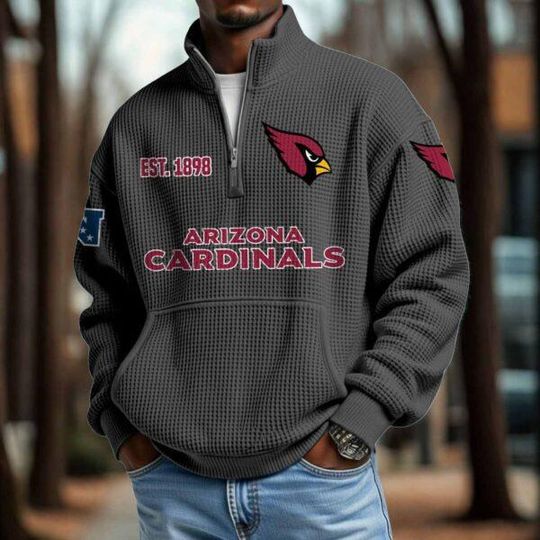 Discover Cardinals 2025 Est 1898 Waffle Zip Hoodie