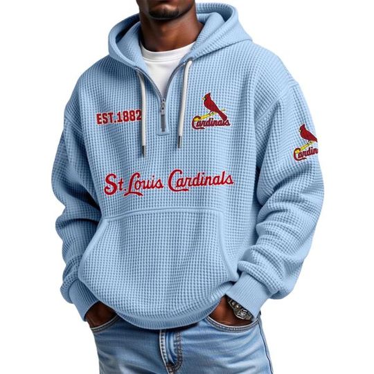 Cardinals EST 1882 Waffle Quarter Zip Hoodie