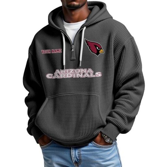 Discover Cardinals Personalized Quarter Zip Waffle Hoodie