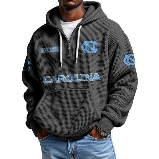 Discover Carolina EST 1888 Quarter Zip Waffle Hoodie