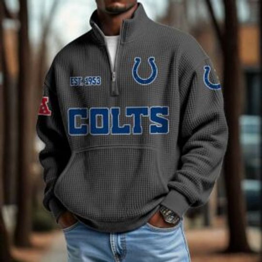 Colts 2025 Est 1953 Waffle Zip Hoodie
