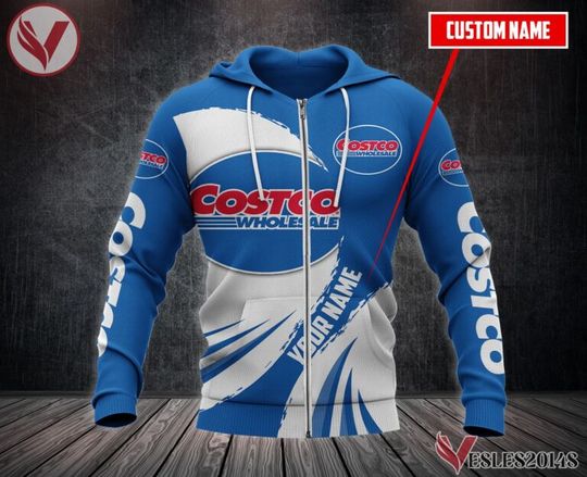 Custom Name Costco Uniform 3D Zip Hoodie, Employee AOP Hoodie, Gift For Him