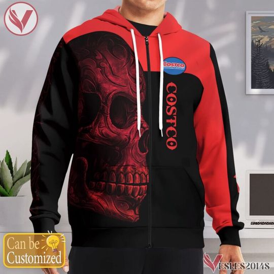 Skull Costco 3D Zip Hoodie, Employee AOP Hoodie, Gift For Him