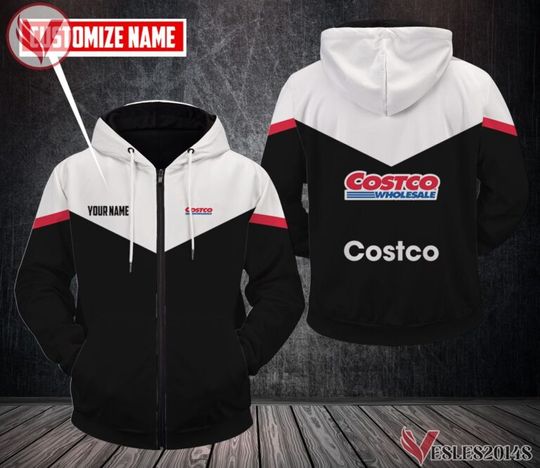 Custom Name Costco Uniform 3D Zip Hoodie, Employee AOP Hoodie, Gift For Him