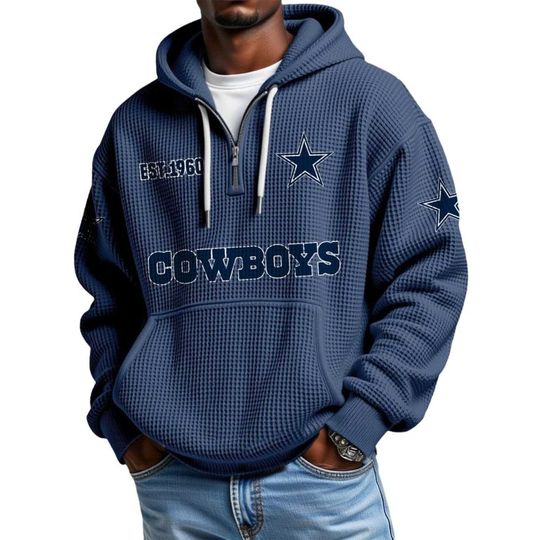 Cowboys EST 1960 Waffle Quarter Zip Hoodie