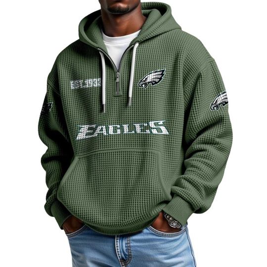 Eagles EST 1993 Waffle Quarter Zip Hoodie