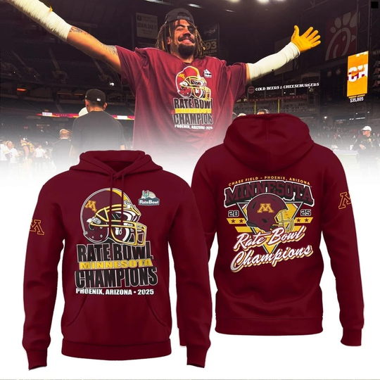 Minnesota Rate Bowl Champs 2025 3D Hoodie