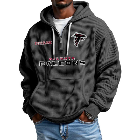 Discover Falcons Personalized Quarter Zip Waffle Hoodie