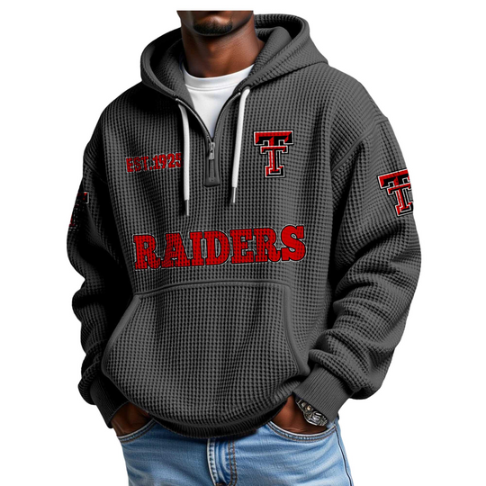 Raiders EST 1925 Quarter Zip Waffle Hoodie