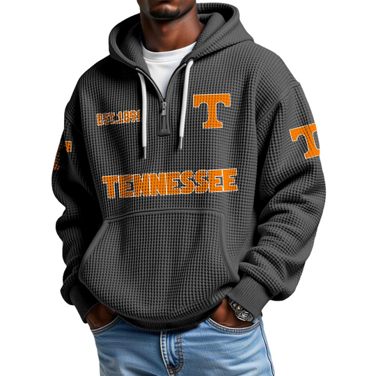 Discover Tennessee EST 1891 Quarter Zip Waffle Hoodie