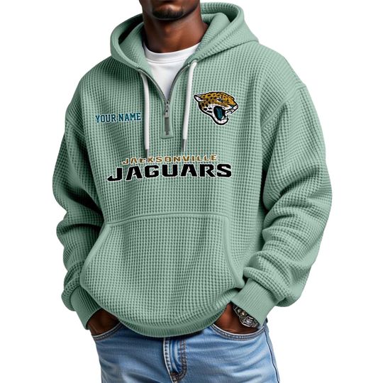 Discover Personalized Jaguars Quarter Zip Waffle Hoodie
