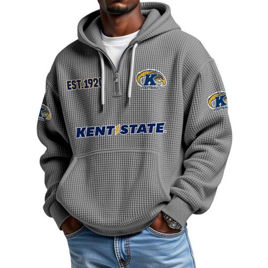 Discover Kent State EST 1920 Quarter Zip Waffle Hoodie
