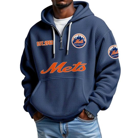 Mets EST 1962 Waffle Quarter Zip Hoodie