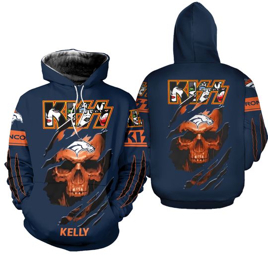 Denver Personalized Broncos Rock Band All Over Print 3D Hoodie
