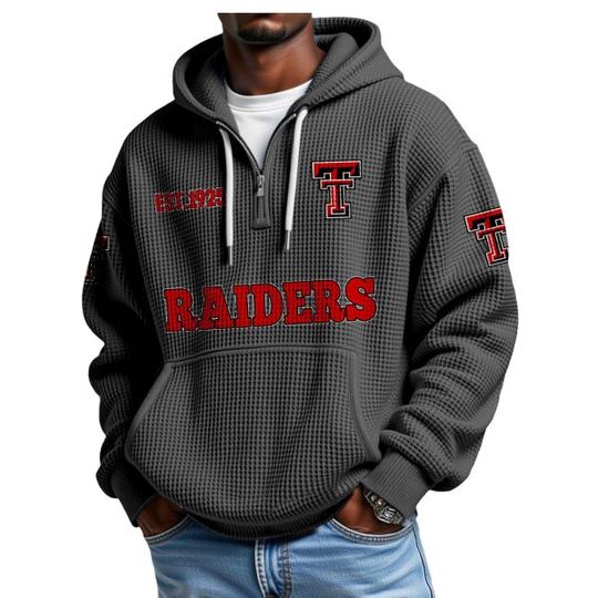 Raiders EST 1925 Quarter Zip Waffle Hoodie