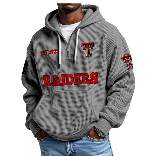 Raiders EST 1925 Quarter Zip Waffle Hoodie